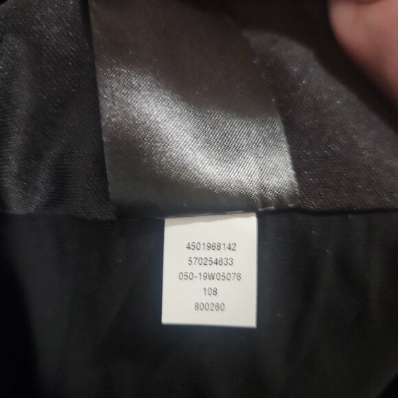 NEW WHBM Slimming Tech Sz 12 Black ISD Ruched Flutter Sheath Midi Stretch $170 - Picture 7 of 10